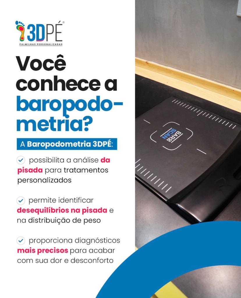 Baropodometria 3DPÉ para análise da pisada